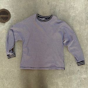 black and white striped long shirt